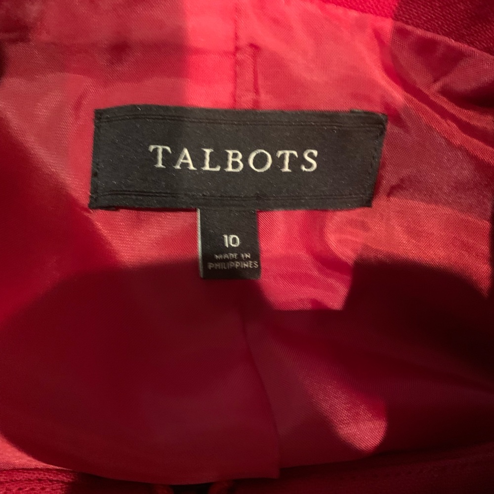 EUC Talbots Red Wool Blend Suit Set 10/12 - Picture 5 of 9